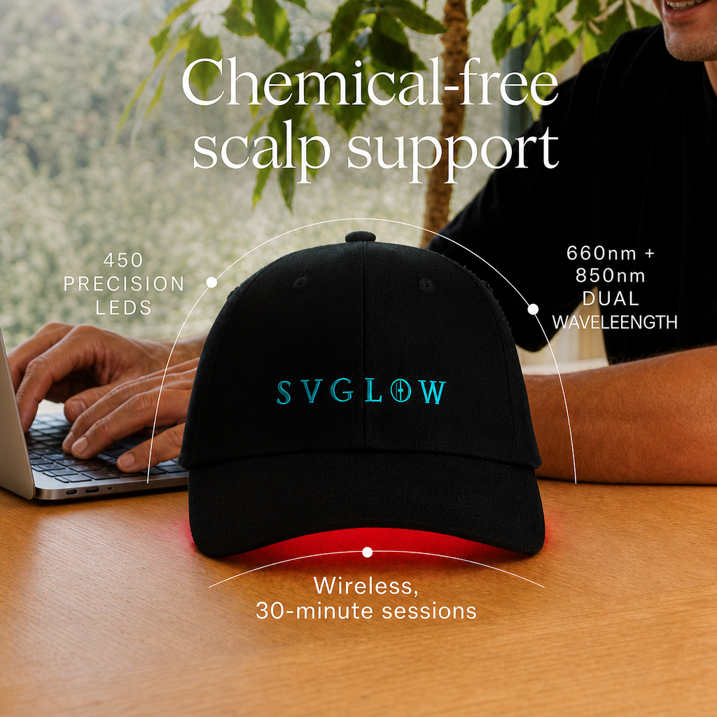SVGLOW Crown - LED Scalp Wellness Cap - 450 LEDs